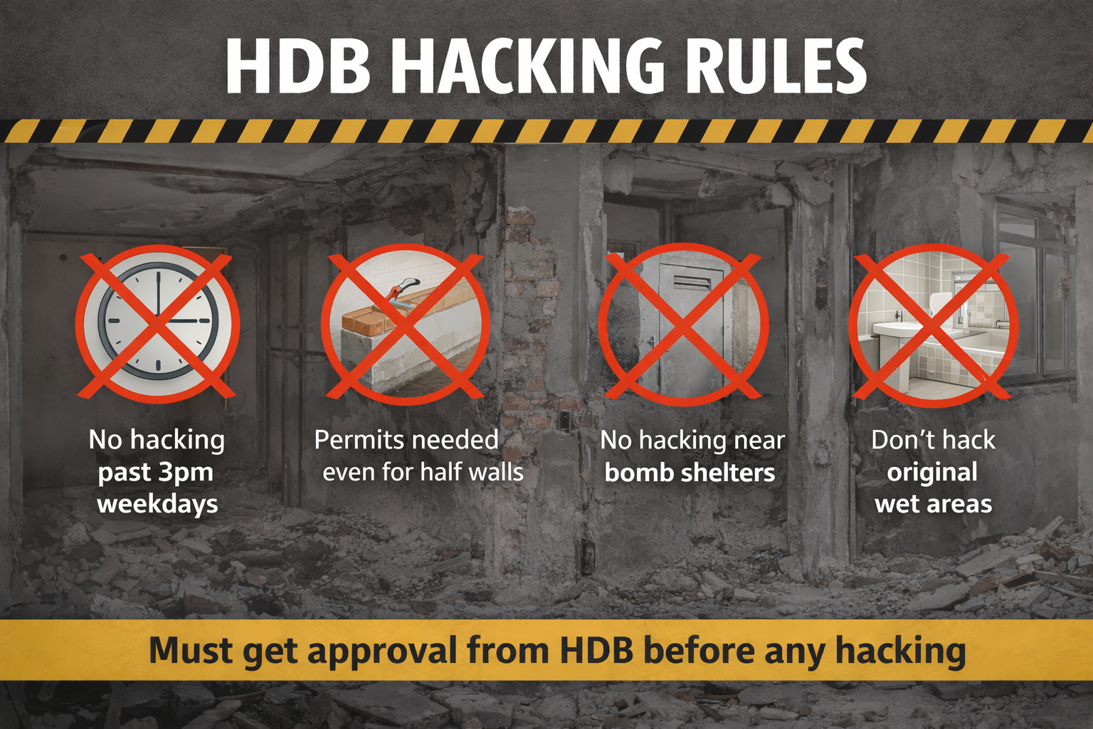 Your Contractor Won't Tell You These 7 HDB Hacking Rules